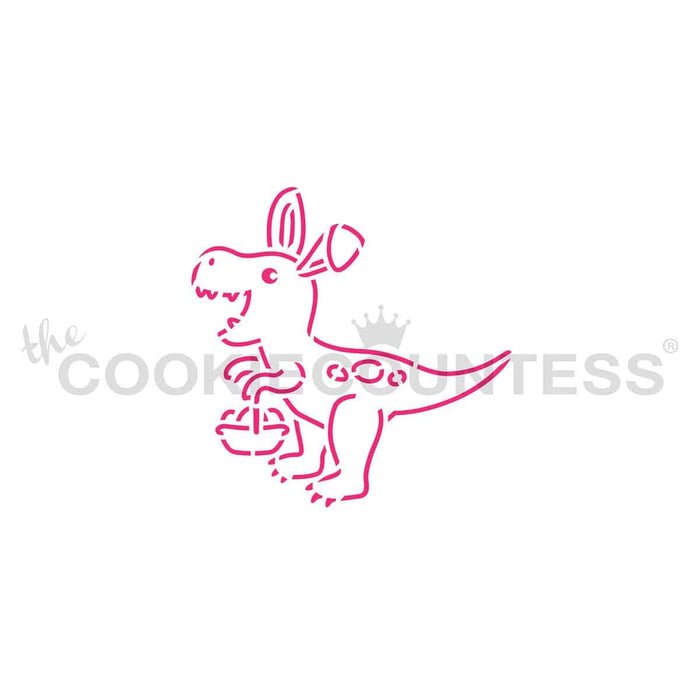 The Cookie Countess PYO Stencil Bunny-saurus Dinosaur PYO Stencil