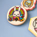 The Cookie Countess PYO Stencil Bunny with Rainbow PYO