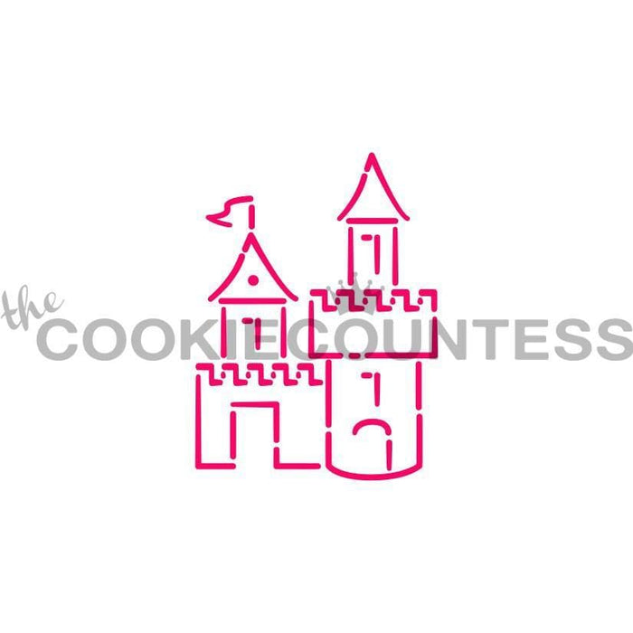 The Cookie Countess PYO Stencil Castle 1 PYO Stencil