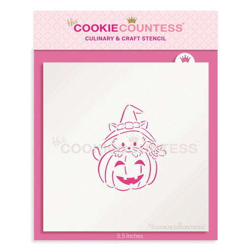 The Cookie Countess PYO Stencil Cat in Pumpkin PYO Stencil