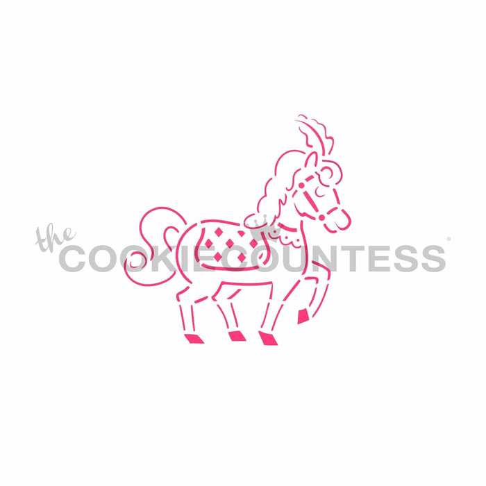 The Cookie Countess PYO Stencil Circus Horse PYO Stencil