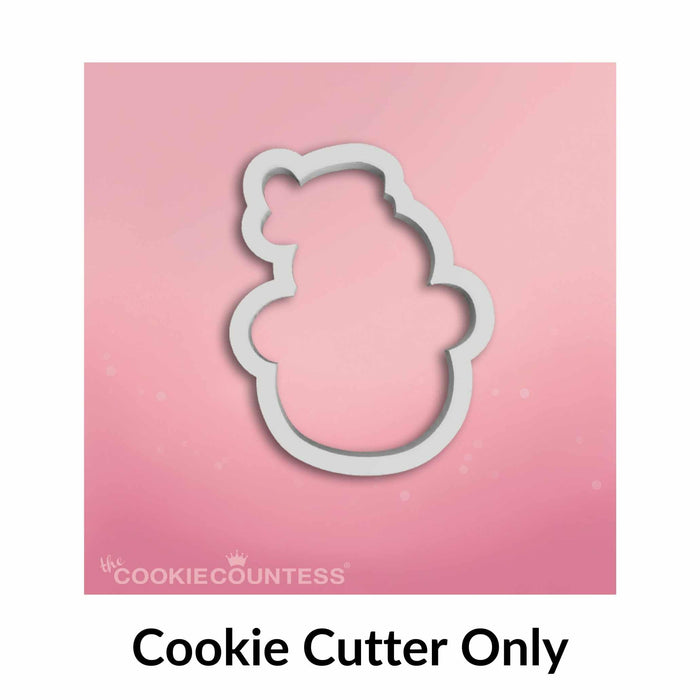 The Cookie Countess PYO Stencil Cookie Cutter Only Snowman PYO