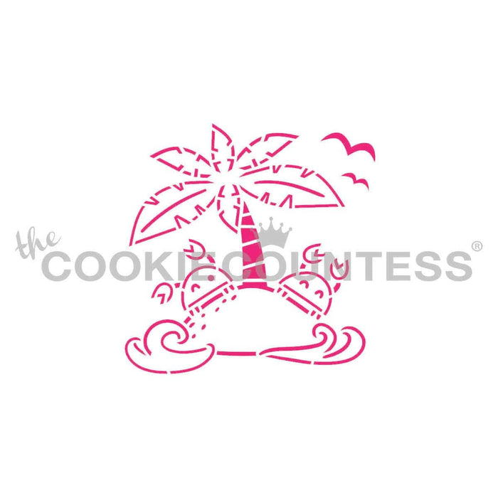 The Cookie Countess PYO Stencil Crab Island Party PYO Stencil