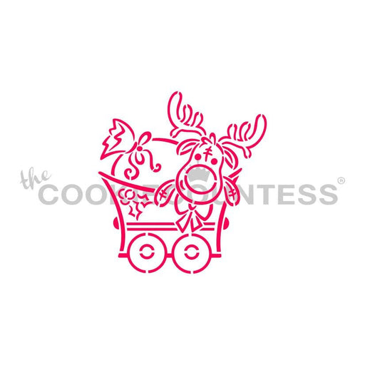 The Cookie Countess PYO Stencil Default Christmas Train Moose PYO Stencil - Drawn by Krista