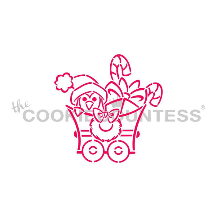 The Cookie Countess PYO Stencil Default Christmas Train Penguin PYO Stencil - Drawn by Krista