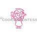 The Cookie Countess PYO Stencil Default Graduate Girl PYO Stencil - Drawn by Krista