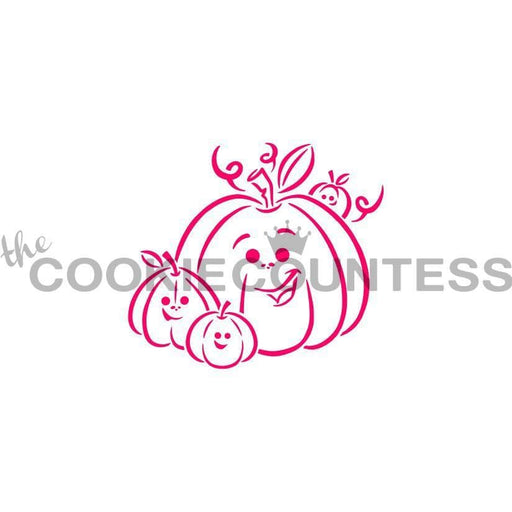 The Cookie Countess PYO Stencil Default Pumpkin Family PYO Stencil - Drawn by Krista