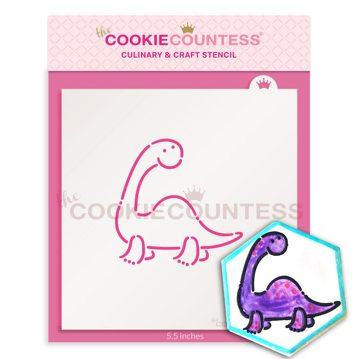 The Cookie Countess PYO Stencil Dinosaur 2 PYO Stencil