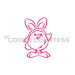 The Cookie Countess PYO Stencil Fluffy Chick in Bunny Costume PYO Stencil - Drawn by Krista