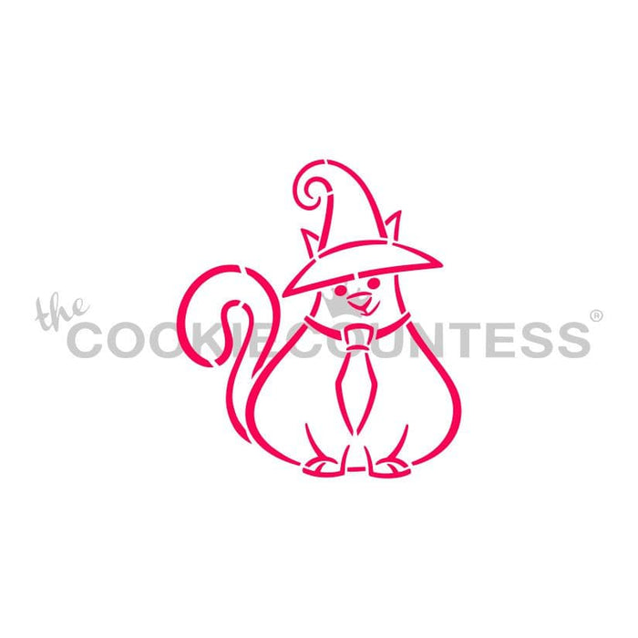 The Cookie Countess PYO Stencil Halloween Cat PYO Stencil - Drawn by Krista