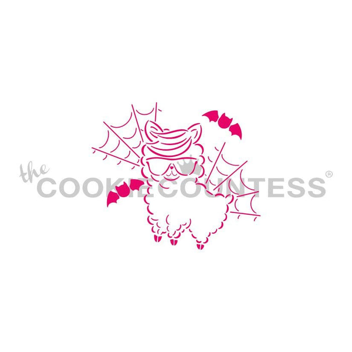 The Cookie Countess PYO Stencil Halloween Llama PYO Stencil