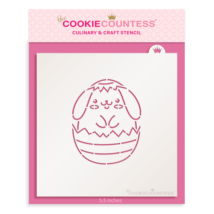 The Cookie Countess PYO Stencil Hatching Bunny PYO