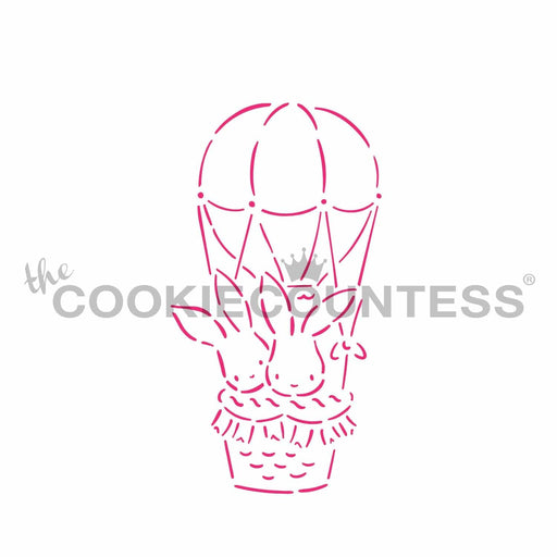The Cookie Countess PYO Stencil Hot Air Bunnies PYO Stencil