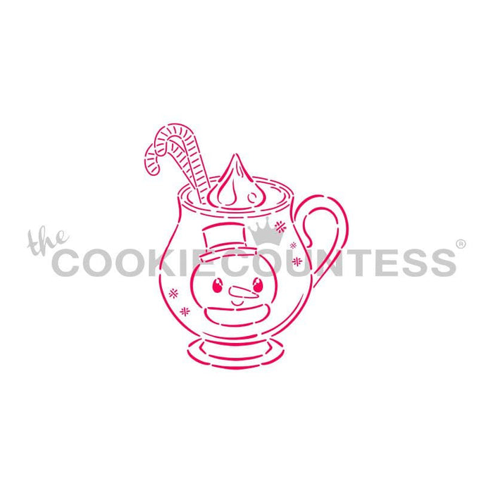 The Cookie Countess PYO Stencil Hot Chocolate Mug PYO Stencil