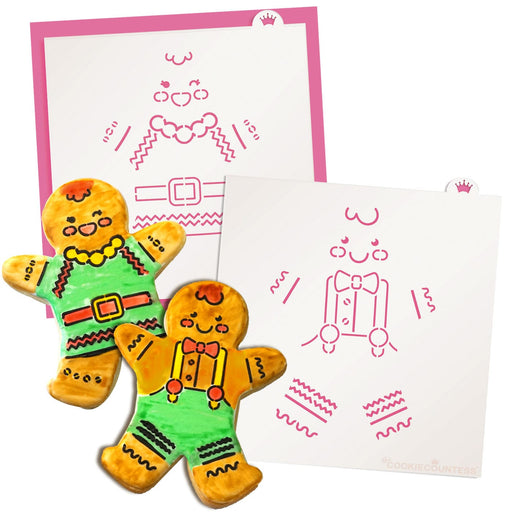 The Cookie Countess PYO Stencil Just the Stencils Gingerbread Kids PYO Stencil Set