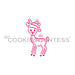 The Cookie Countess PYO Stencil Little Deer in a Santa Hat PYO Stencil