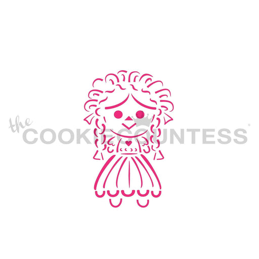 The Cookie Countess PYO Stencil Maria Doll PYO Stencil