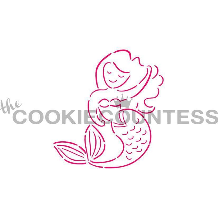The Cookie Countess PYO Stencil Mermaid PYO Stencil