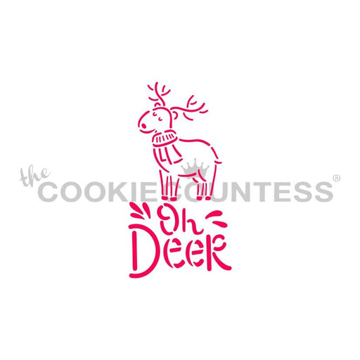 The Cookie Countess PYO Stencil Oh Deer with a Scarf PYO Stencil