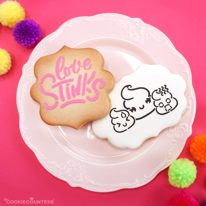The Cookie Countess PYO Stencil Poop Emoji PYO Stencil