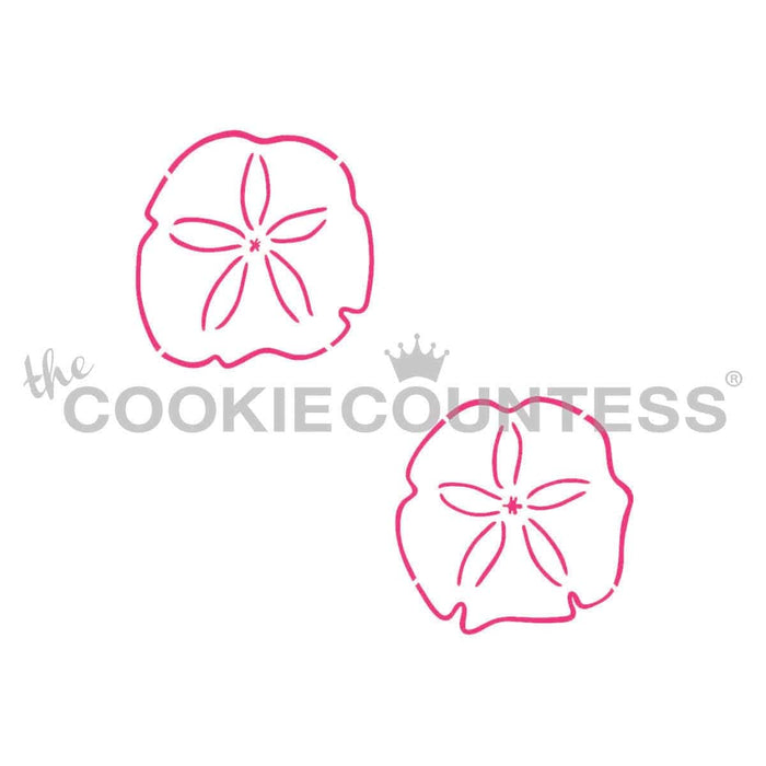 The Cookie Countess PYO Stencil Sand Dollars Stencil