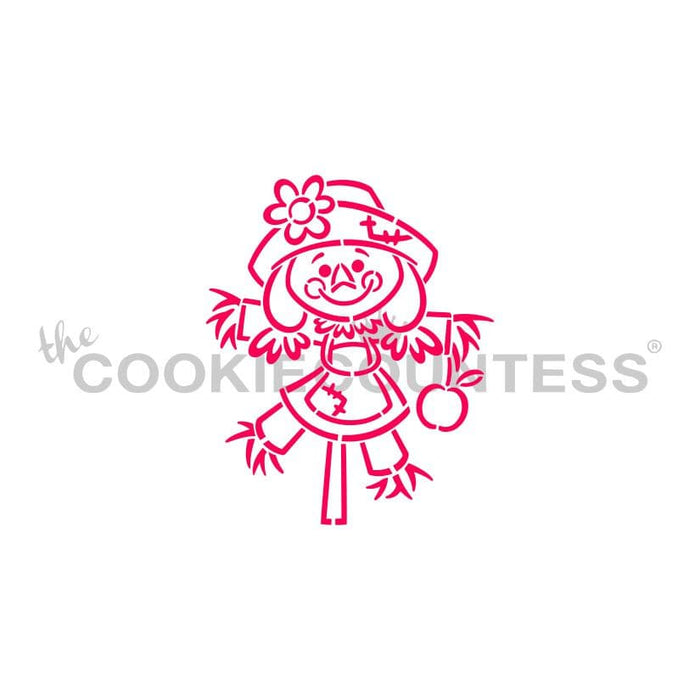 The Cookie Countess PYO Stencil Scarecrow Girl Stencil - Drawn by Krista