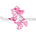 The Cookie Countess PYO Stencil Scary Witch on a Broom PYO Stencil