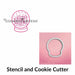 The Cookie Countess PYO Stencil Stencil and Cookie Cutter Snow Globe Scene PYO