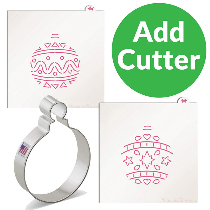 The Cookie Countess PYO Stencil Stencils and Cookie Cutter Round Ornament PYO Stencil Set
