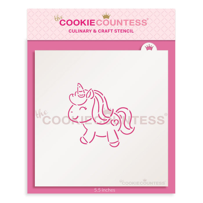 The Cookie Countess PYO Stencil Sweetie Unicorn PYO Stencil