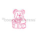 The Cookie Countess PYO Stencil Teddy Bear with Gift PYO Stencil