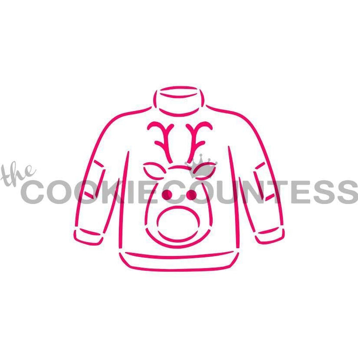 The Cookie Countess PYO Stencil Ugly Sweater PYO Stencil - Drawn by Krista