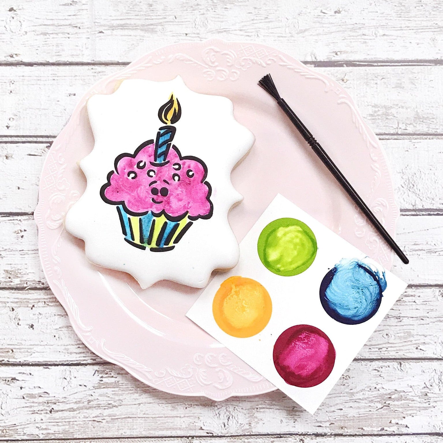 PYO Cookie Paint Your Own Cookie Supplies Edible Palettes, Brushes