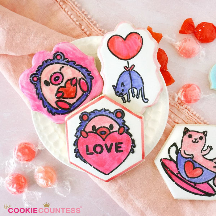 The Cookie Countess PYO Supplies PYO Paint Palettes - Valentine's Day