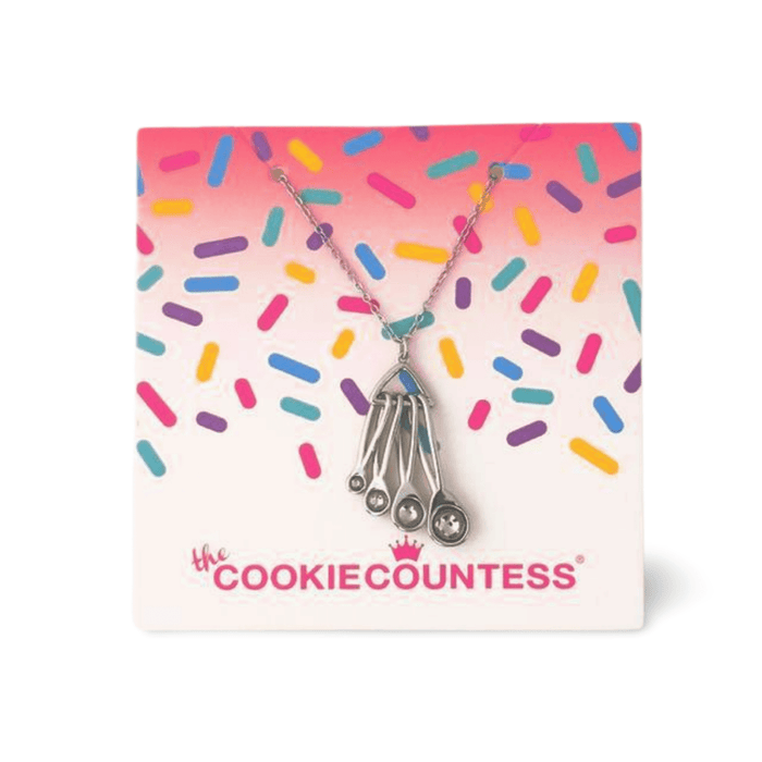 The Cookie Countess Stainless Steel Necklace:  Measuring Spoons