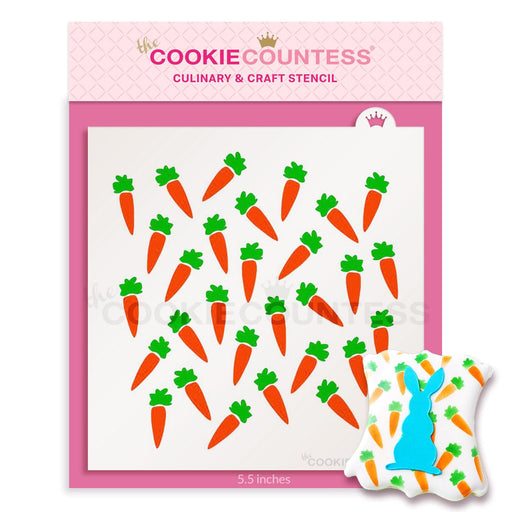 The Cookie Countess Stencil 2 Piece Carrot Stencil