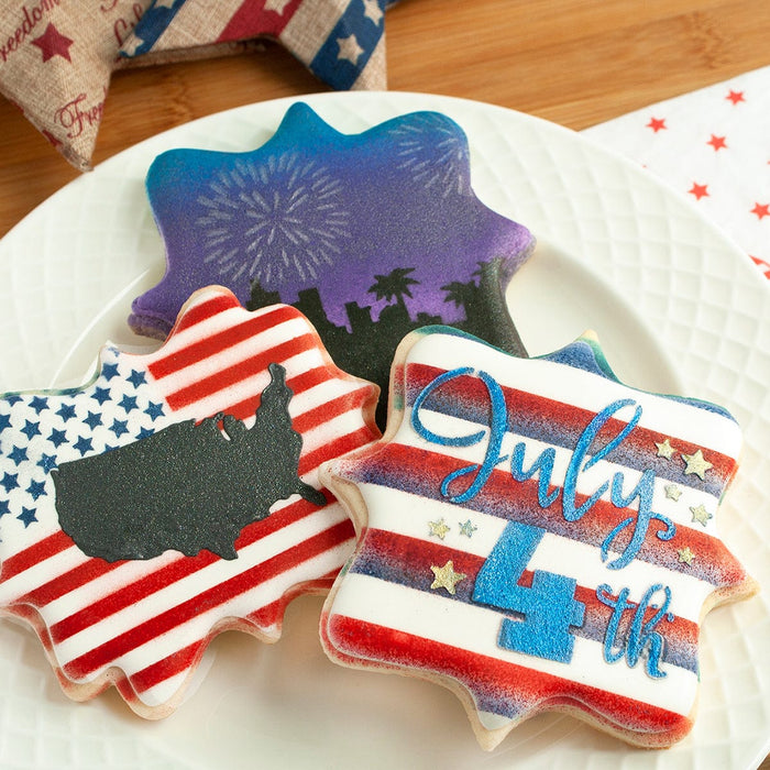 American Flag Stencil Set - Cheap Cookie Cutters