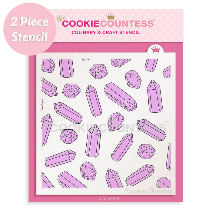 The Cookie Countess Stencil 2 Piece Gem / Crystal Stencil