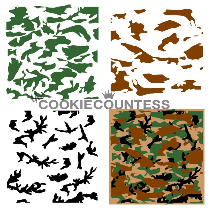 3 Piece Camouflage Stencil