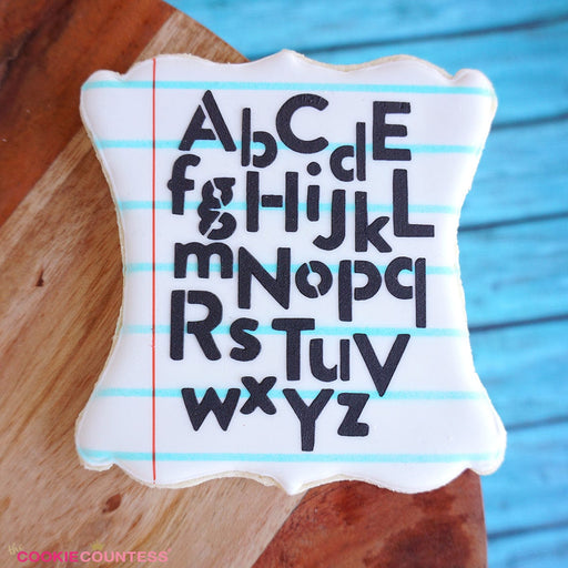The Cookie Countess Stencil ABCs Pattern Stencil