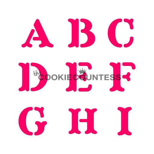The Cookie Countess Stencil Alphabet Block Set Stencil