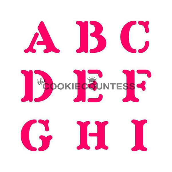 Printable Letter Stencils for Block and Small Font