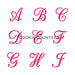 The Cookie Countess Stencil Alphabet Script 1" Letter Stencil Set