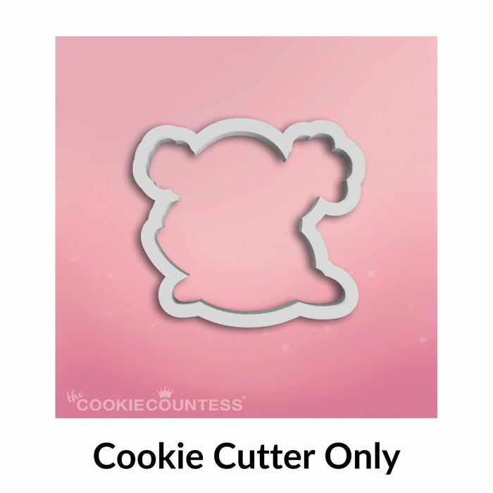 The Cookie Countess PYO Stencil Cookie Cutter Only Snowman With Bird PYO