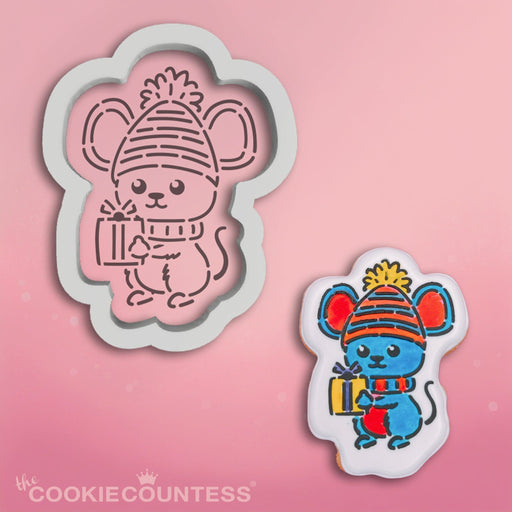 The Cookie Countess Stencil and Cookie Cutter Sets Present Mouse PYO