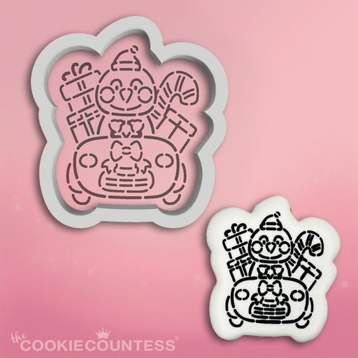 The Cookie Countess Stencil and Cookie Cutter Sets Santa Penguin PYO