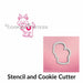 The Cookie Countess Stencil and Cookie Cutter Sets Stencil and Cookie Cutter Reindeer PYO