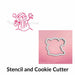 The Cookie Countess PYO Stencil Stencil and Cookie Cutter Snowman With Bird PYO