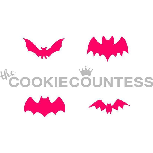 The Cookie Countess Stencil Bats Mini 4-some Stencil