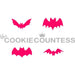 The Cookie Countess Stencil Bats Mini 4-some Stencil